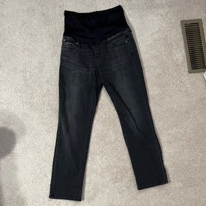 GAP Full Panel Classic Straight Maternity Jeans 31 Black